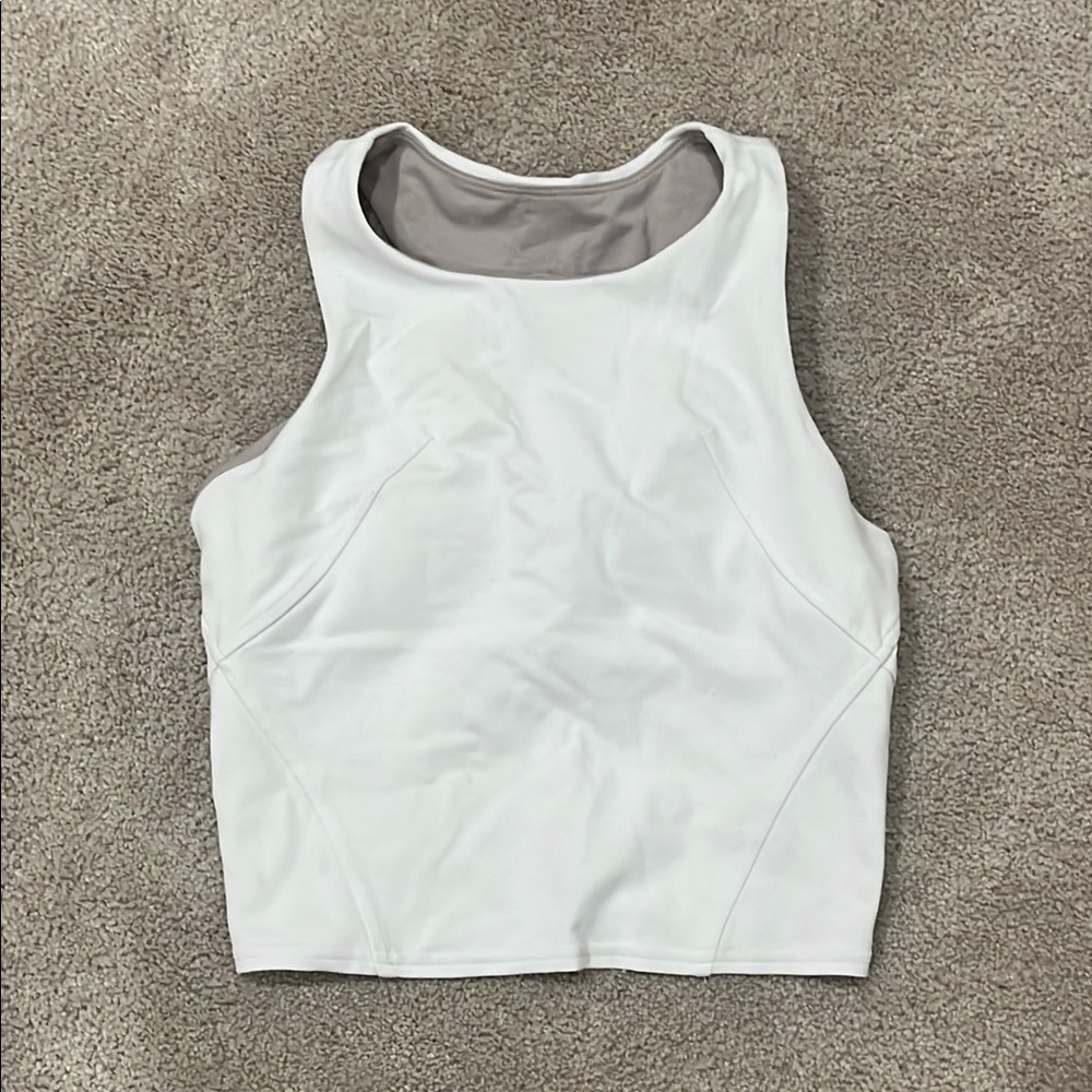 Lululemon White Sleeveless Top
